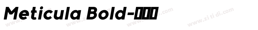 Meticula Bold字体转换